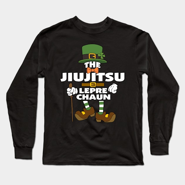 The Jiujitsu Leprechaun St Patrick's Day Celebration Matching Outfits Group Attire Long Sleeve T-Shirt by HappyGiftArt